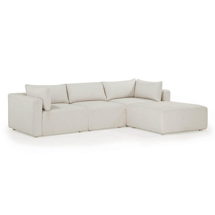 Karsyn 4-Piece Cream Performance Fabric Outdoor Modular Sectional