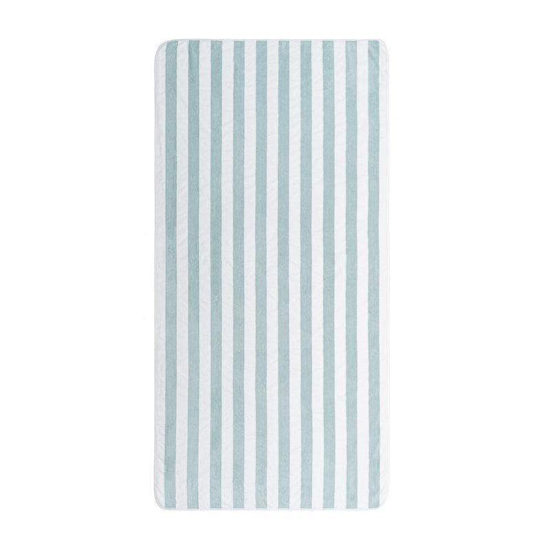 Aveiro Sea Mist Striped 100% Egyptian Cotton Luxury Beach Towel