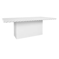 Reef 85" Matte White Lacquer Rectangular Dining Table