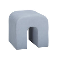 Daliah Light Blue Performance Velvet Ottoman