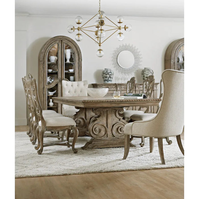 Sylvie Neutral Tufted Performance Dining Chair