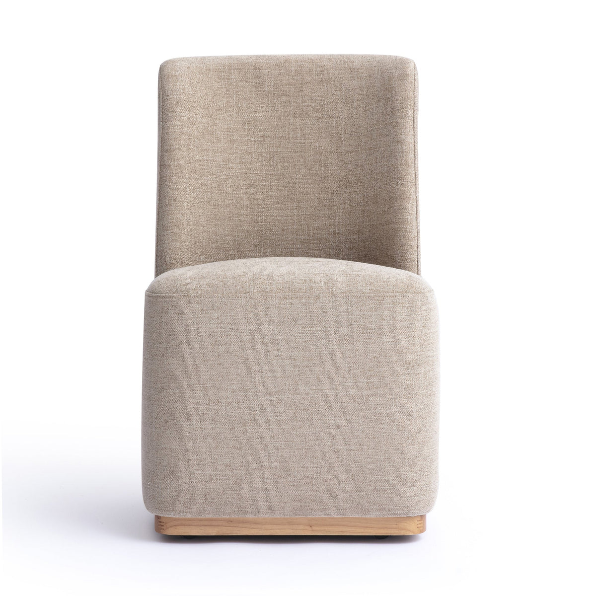 Monika Tan Performance Fabric Rolling Dining Chair