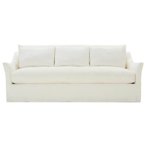 Austyn 85" White Slipcovered Cloud Sofa
