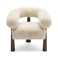 Spara Natural Straight Vegan Shearling Accent Chair