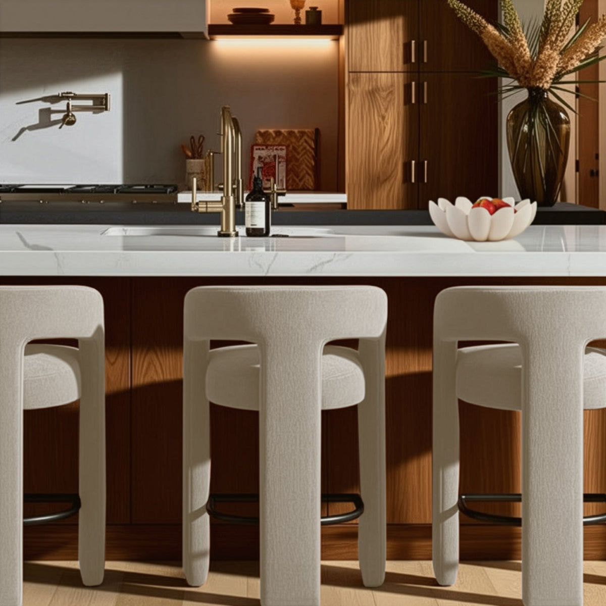 Malone Taupe Performance Chenille Counter Stool