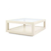 Layan Large Square Coffee Table, Blanched Oak