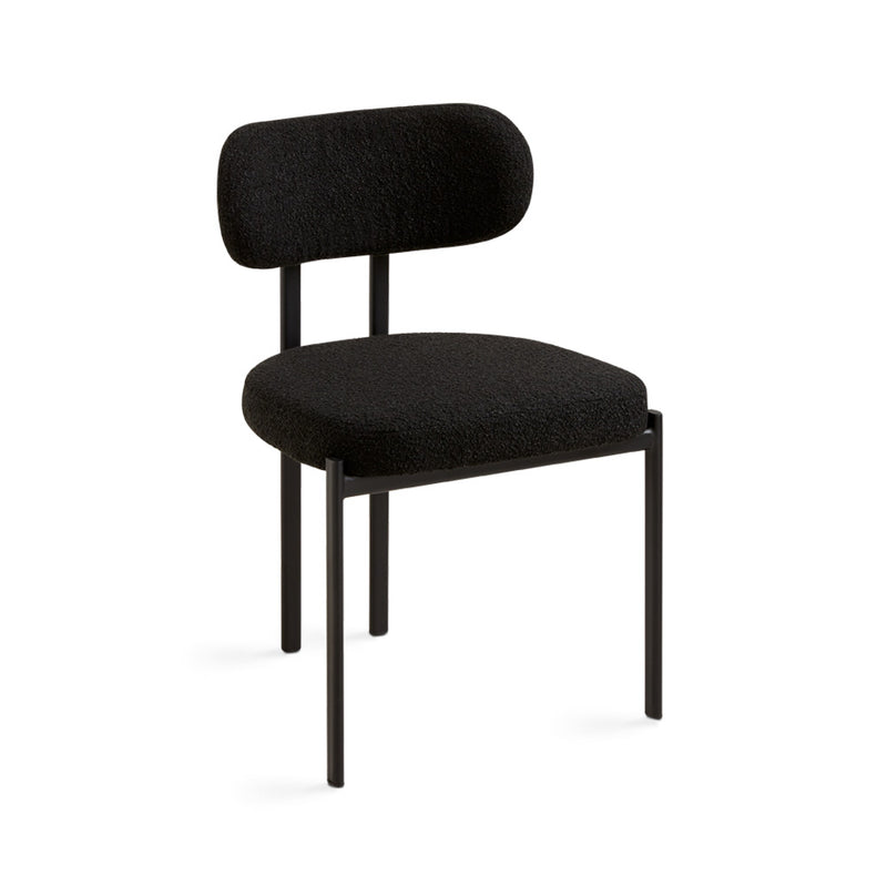 Claudia Black Boucle Dining Chair