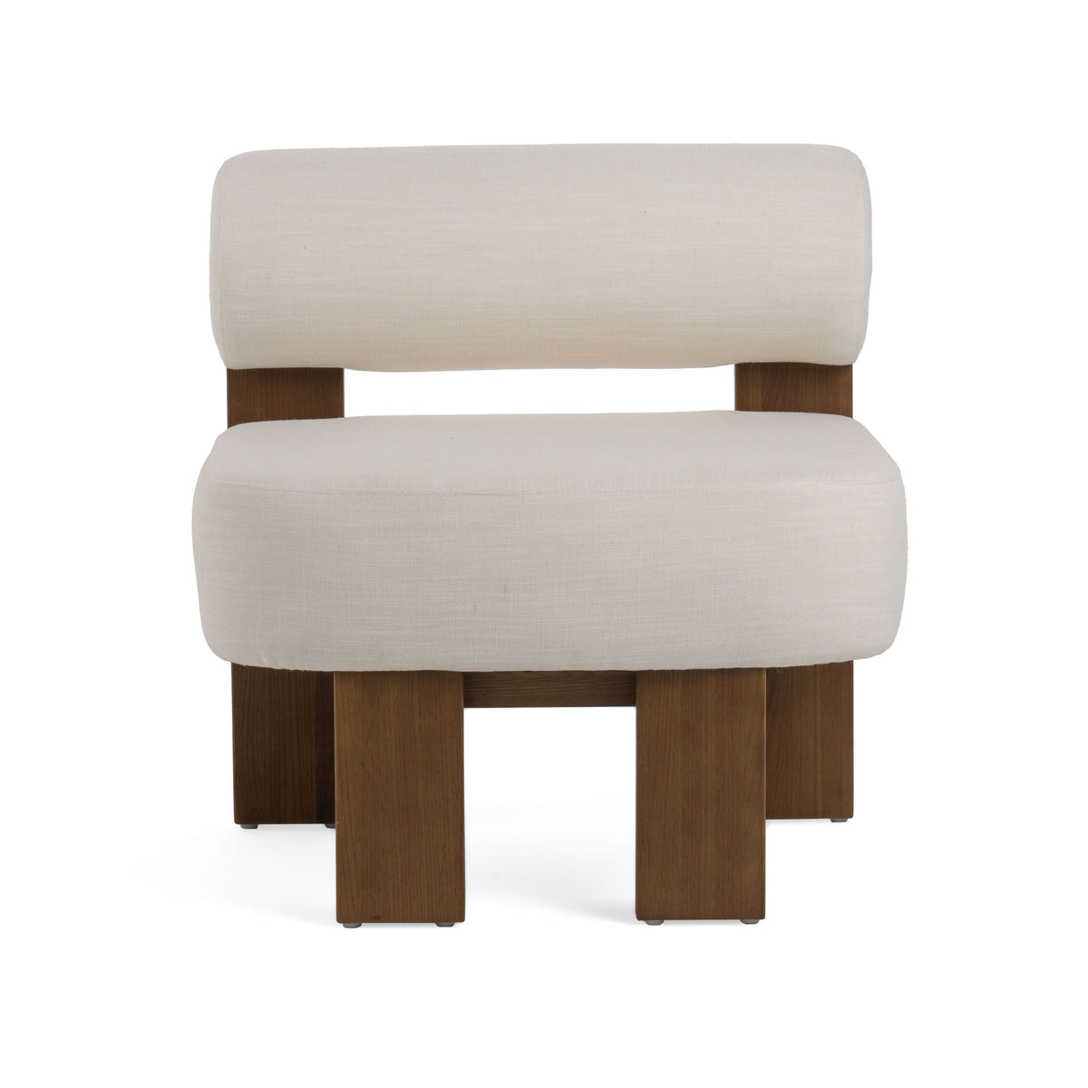 Blithe Modern Off White Fabric Accent Chair