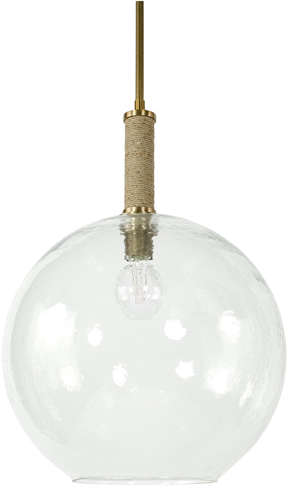 Bronson Large Glass & Brass Globe Pendant