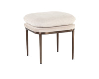 Koffi Cream/Taupe & Bronze Ottoman