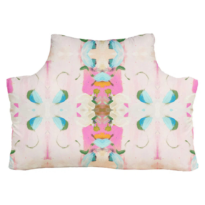 Whimsical Pink Garden Twin XL Headboard Pillow