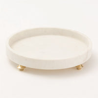Quintessential White & Gold Marble Tray