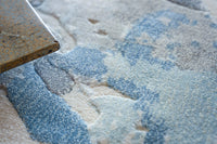 Anna Blue/Silver/Ivory Modern Area Rug - Elegance Collection