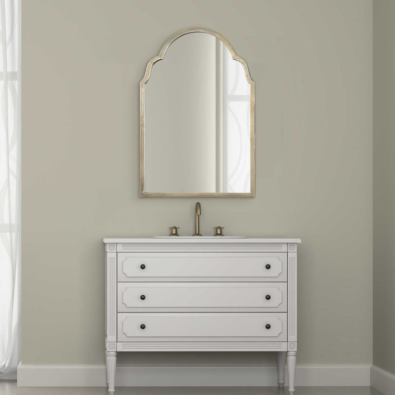 Amore 30" Petite Champagne Arched Mirror