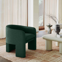 Gattara Forest Green Performance Boucle Accent Chair