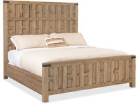 Colt Light Wood Panel Bed