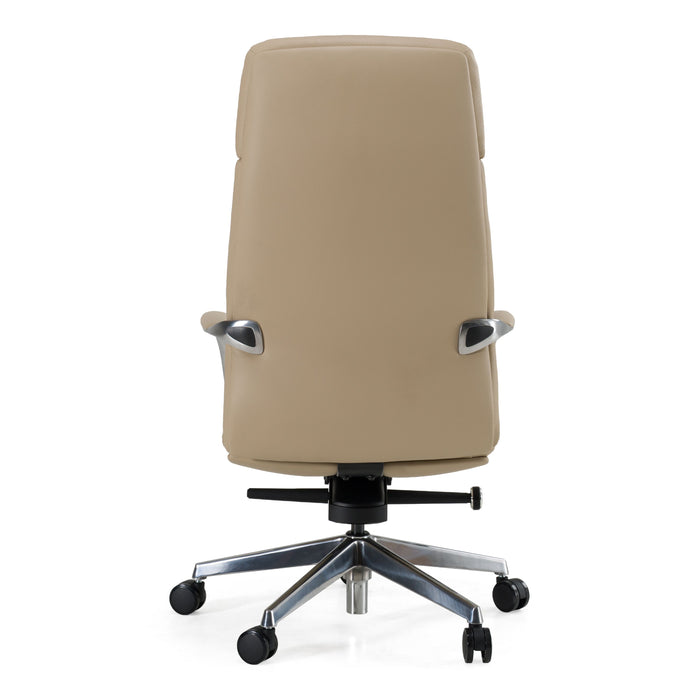 Ollie Modern Tan Vegan Leather Office Chair