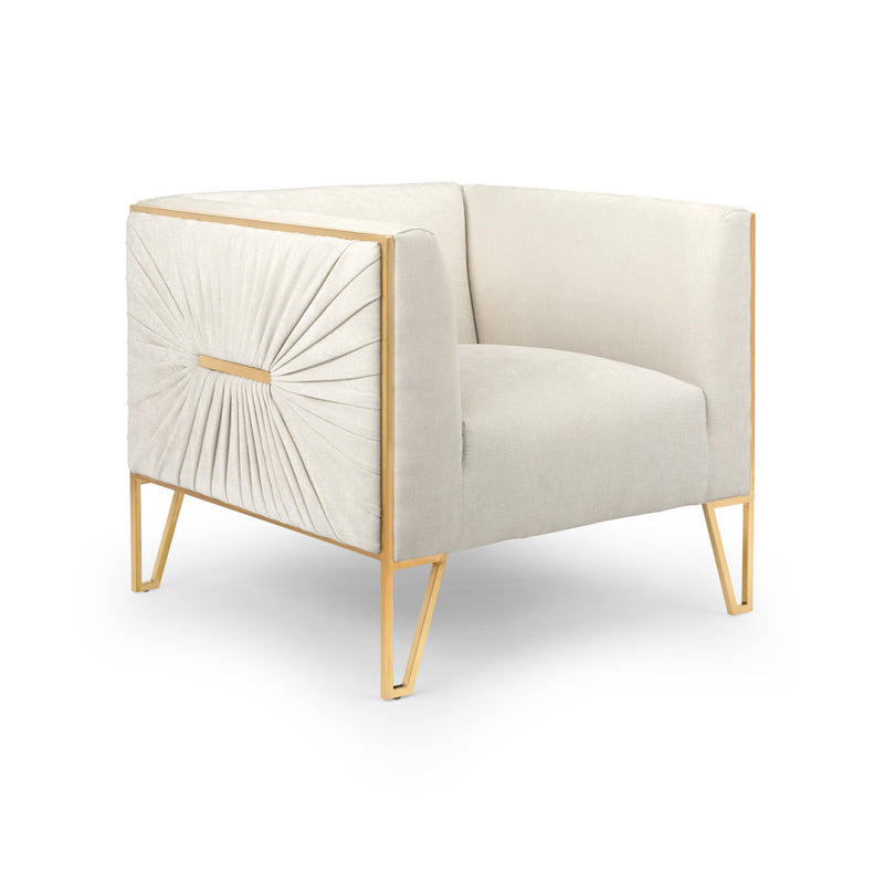 Jordan Cream & Gold Accent Chair