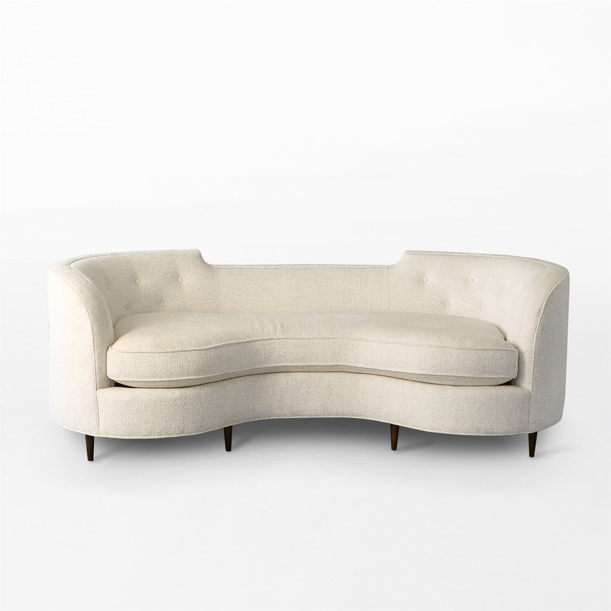 Lauren 89.5 Stylishly Curved Sofa With Legs