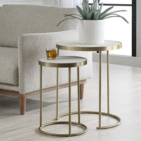 Teagen White Nesting Accent Tables, S/2