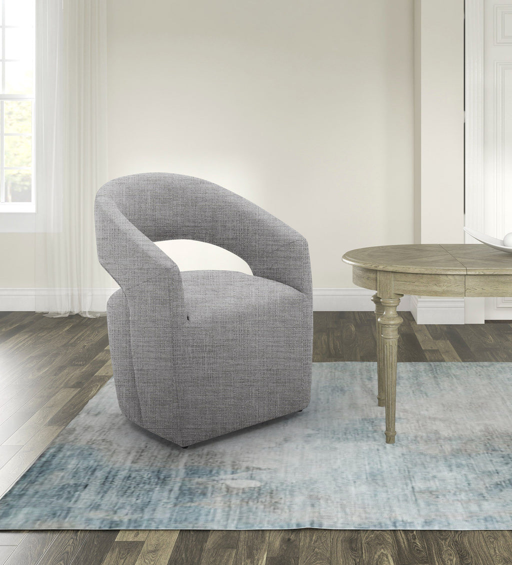 Gastra Grey Modern Fabric Accent Chair