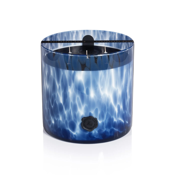 Opal Glass Five-Wick Candle Jar Dark Blue/Sea Salt & Coastal Mist (Set of 2)