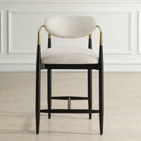 Harper Off White Velvet Counter Stool