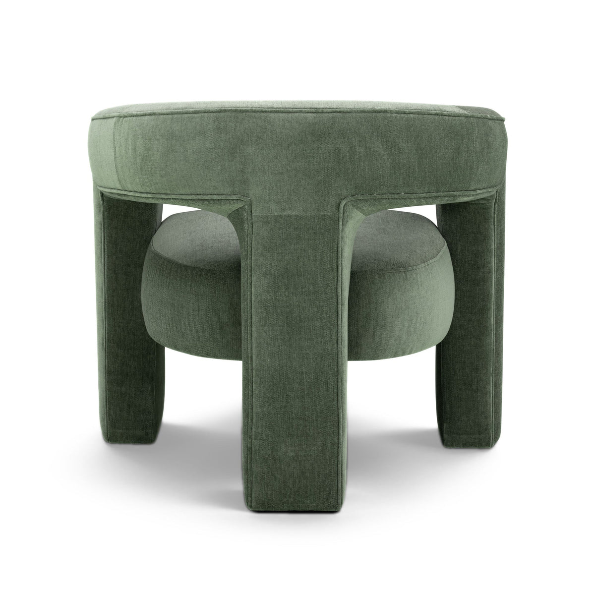 Clara Green Performance Velvet Curved Accent Chair