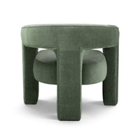 Clara Green Performance Velvet Curved Accent Chair