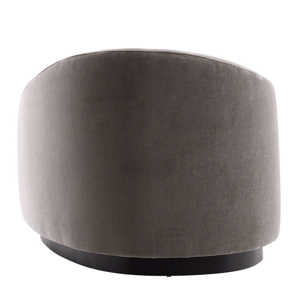 Turner 71" Chaise Sharkskin Velvet Grey Ash Right Arm