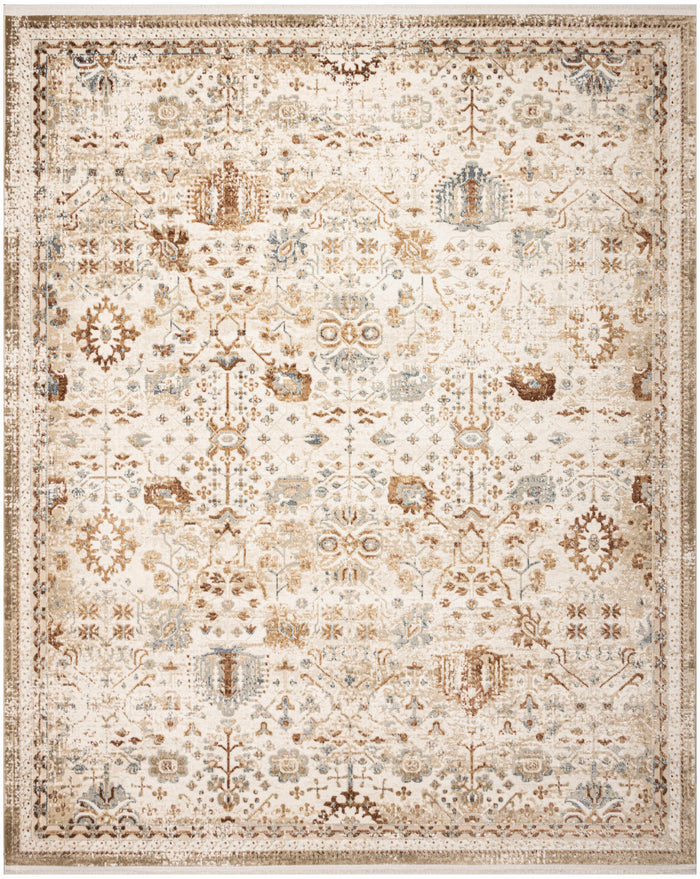 Isabeau Rust Ivory Area Rug