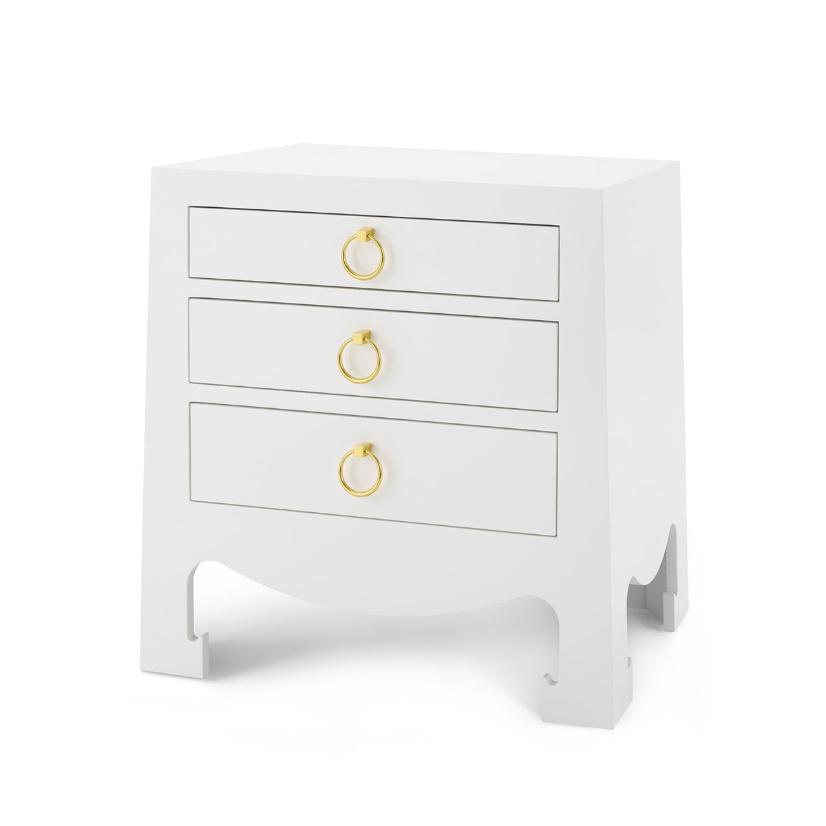 Maylee 26" White & Gold End Table/Nightstand
