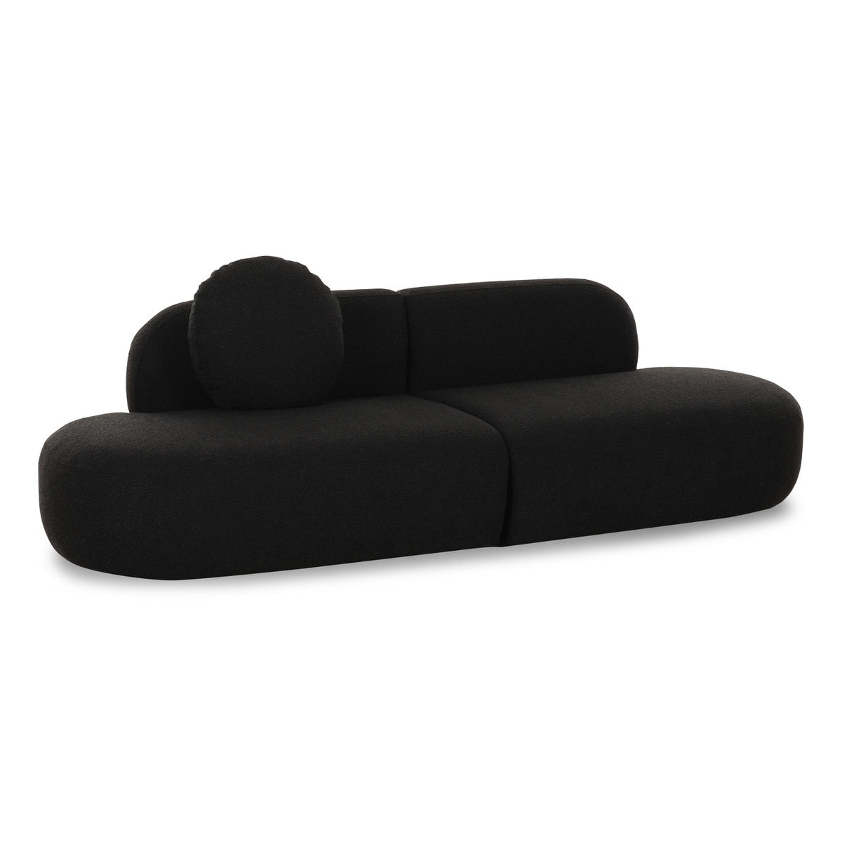 Sofie 94" Black Performance Boucle Sectional Sofa - Luxury Living Collection