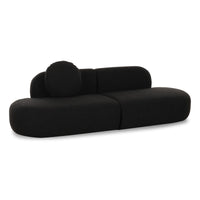 Sofie 94" Black Performance Boucle Sectional Sofa - Luxury Living Collection