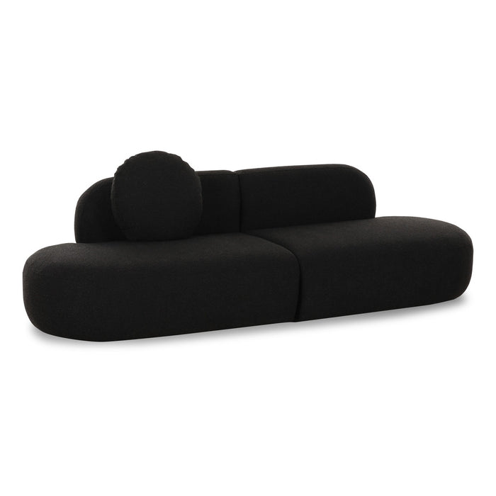 Sofie 94" Black Performance Boucle Sectional Sofa - Luxury Living Collection