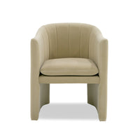 Akiko Modern Beige Fabric Dining Chair