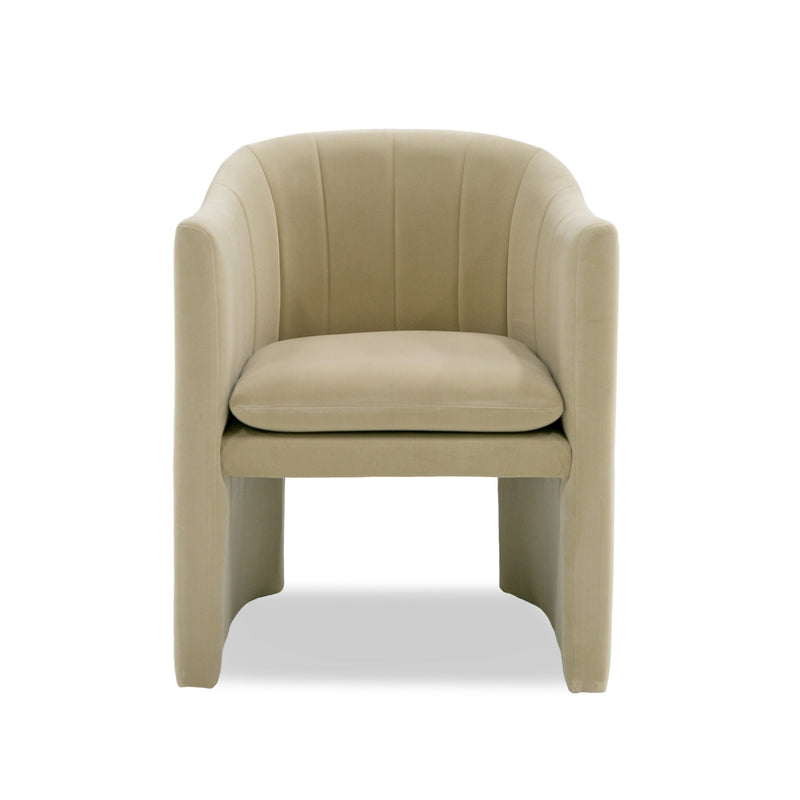 Akiko Modern Beige Fabric Dining Chair