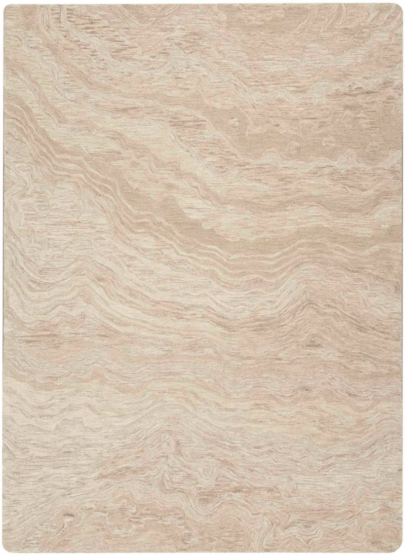 Refined Taupe Wool Area Rug