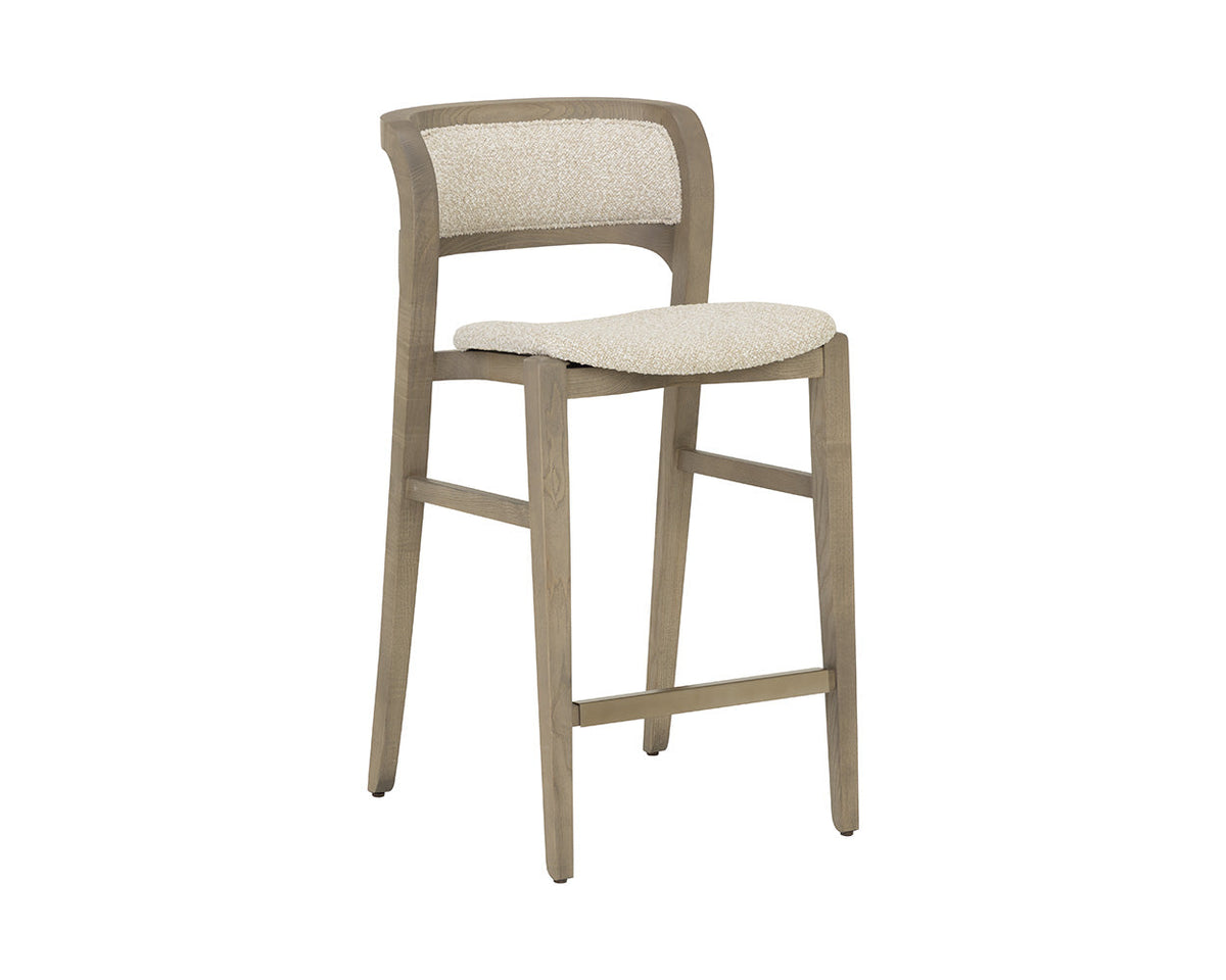 Arco Oatmeal Solid Ash Wood Counter Stool