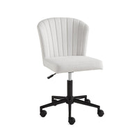 Greer Light Grey Linen Office Chair