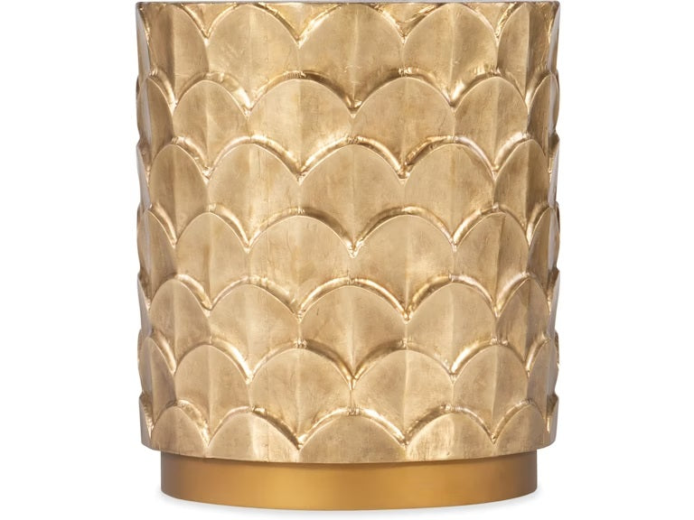 Elie Scalloped Gold Accent Table