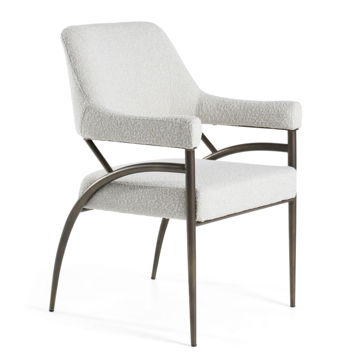 Anna Modern Off-White & Bronze Dining Chair