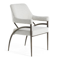 Anna Modern Off-White & Bronze Dining Chair