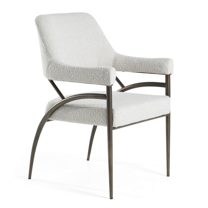 Anna Modern Off-White & Bronze Dining Chair