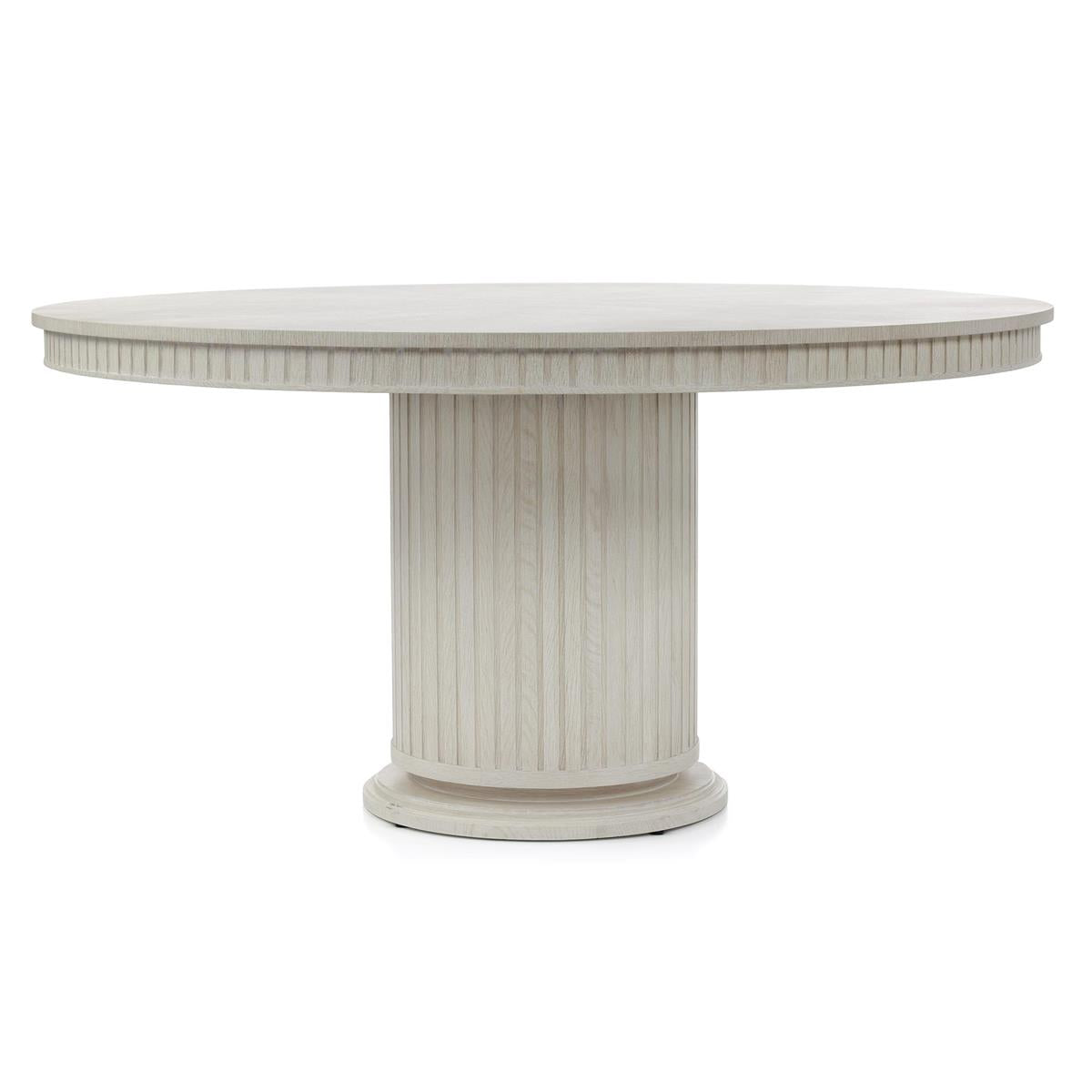 Alldonna White Washed Oak Round Dining Table