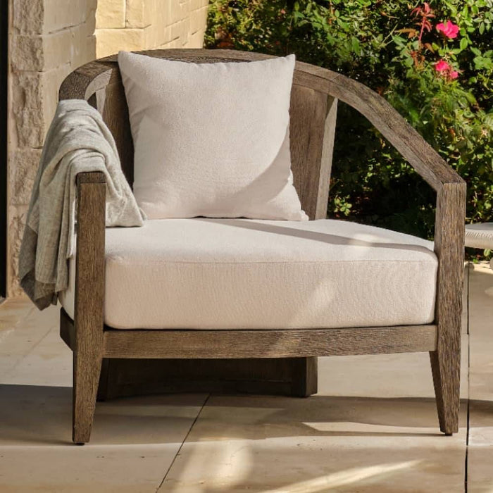 Sobek Textured Back Outdoor Performance Boucle Lounge Chair