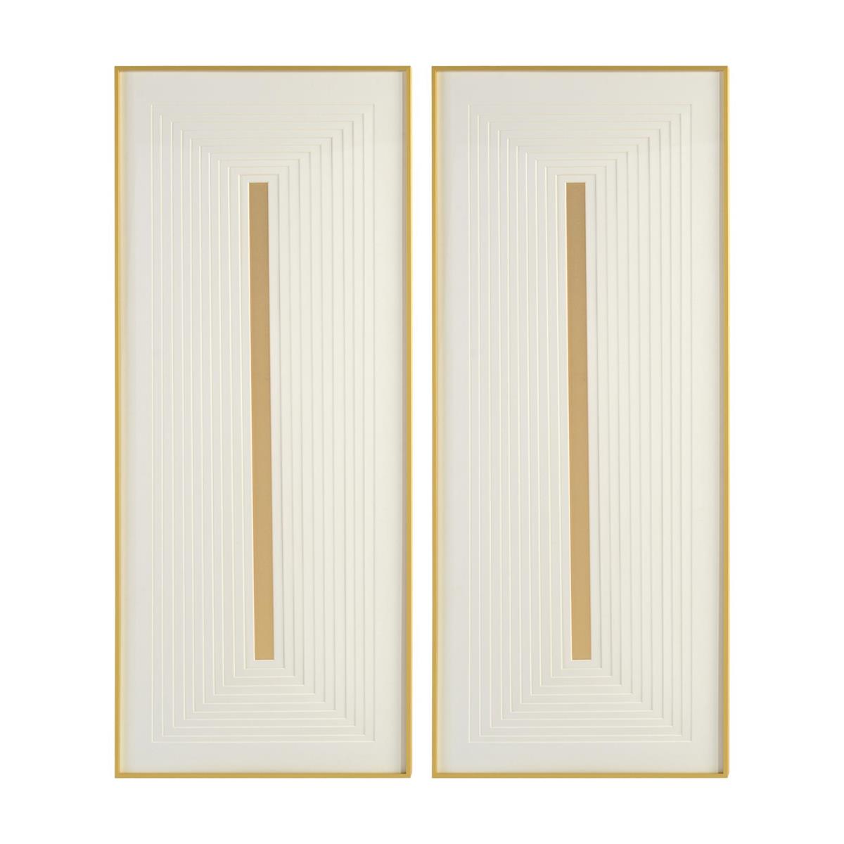 Golden Barricade (Set Of Two) Wall Art