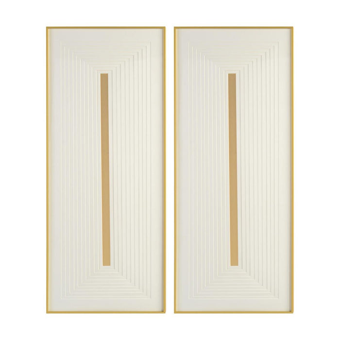 Golden Barricade (Set Of Two) Wall Art