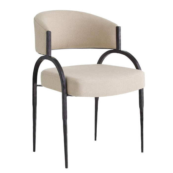 Zelise Natural Linen Dining Chair