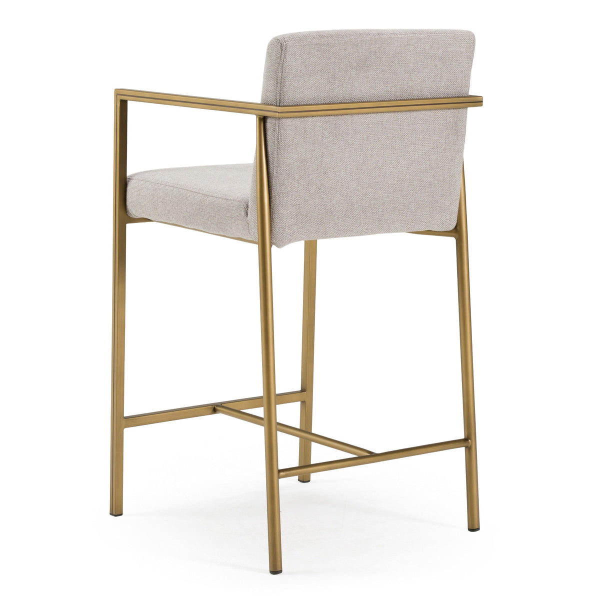 Cima Light Grey & Gold Counter Stool